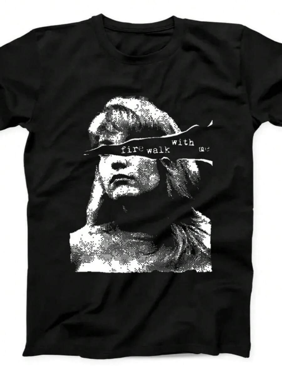 Twin Peaks Laura Palmer Fire Walk With Me Limited Edition Gift Black T Shirt B76 - Black - View 1