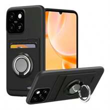 MX Designed For ZTE Blade A55/A35 Wallet Case With Ring Holder Shockproof Protective Phone Case Black - ZTEBladeA55A35Đen - Xem 1