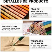 Juego de 36 Lápices de Colores para Colorear Adultos, Lapices de Colores Profesionales, Núcleo Suave de Artistas, Suministros de Arte para Dibujo para Niños - 1 - Ver 7
