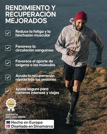 DANISH ENDURANCE Calcetines De Compresión Para Circulación, Calcetines Running, Para Hombre Y Mujer, 1 o 2 pack - Blanco - Ver 4