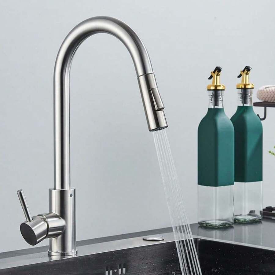 Grifo de Cocina Monomando Moderno y Elegante Rociador Extraíble