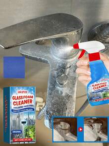 JAYSUING Glass Foam Cleaner, Suitable For Glass Windows, Bathroom Glass, And Car Side Glass. A Household Cleaner For Removing Grease And Fingerprints From Windows, Mirrors, And Glass Doors. A Great Gift For Family And Friends, Especially For Holidays. (New And Old Versions Will Be Sent Randomly.) - Multicolor - View 2