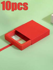 1/10-Piece Pack, High-Transparency PE Film Drawer-Style Jewelry Storage Gift Box, Exquisite Tote Bag Style Gift Box, Simple Appearance, Elegant Texture. This Gift Box Can Safely Store Various Jewelry, Preventing Wear And Tear And Tangling. - Multicolor - View 32