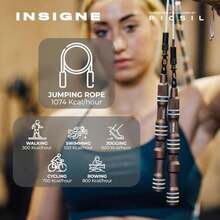 Picsil Comba Insigne, Cuerda Para Saltar Versátil en 3 Modalidades, Comba Rápida, Lastrada o , Adaptable a Cualquier Tipo de Entrenamiento Desde Velocidad Hasta Trabajos de Fuerza(Amethyst Crossover) - Multicolor - Ver 5