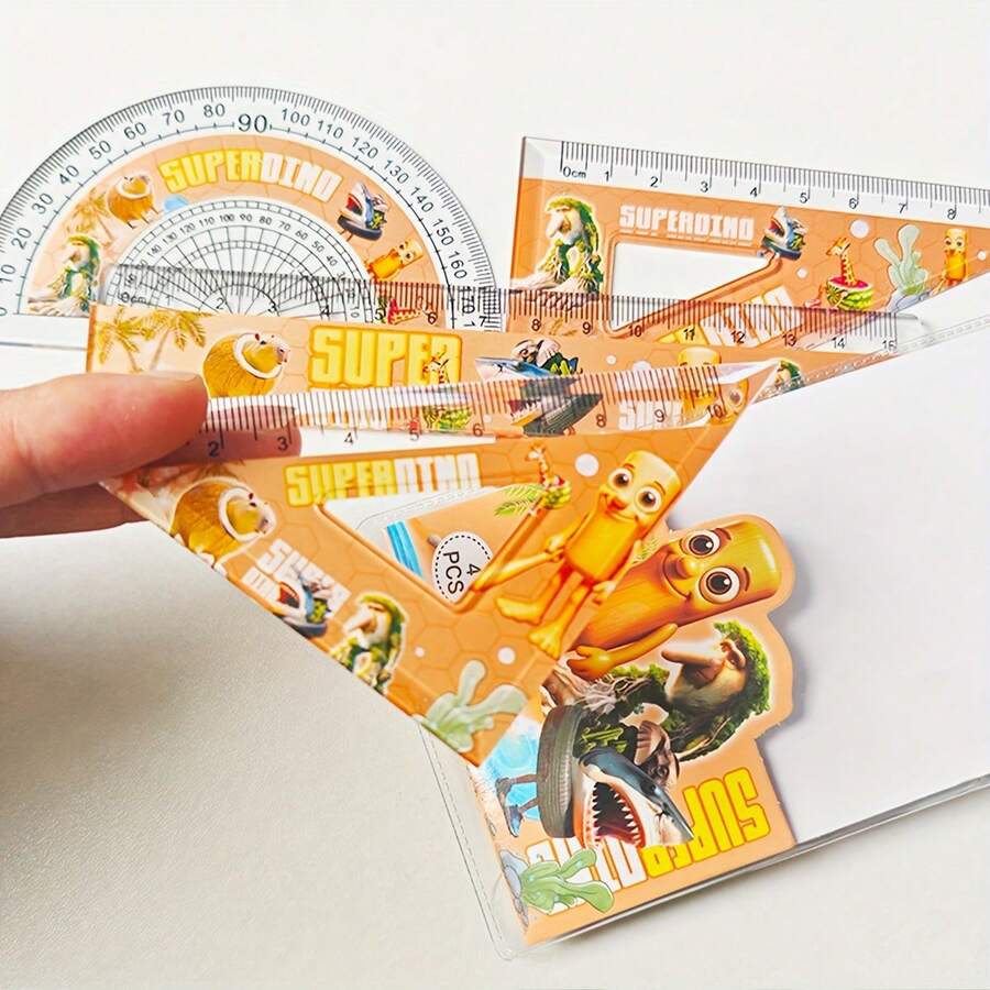 Tralalero Tralala Tung Tung Sahur Themed Ruler - Imaginative Italian-Style Design, Suitable For Office, Teaching And Drawing, An Essential Fun Accessory For School, Also A Whimsical Stationery Item, Sturdy Structure With Smooth Edges - Multicolor - View 1