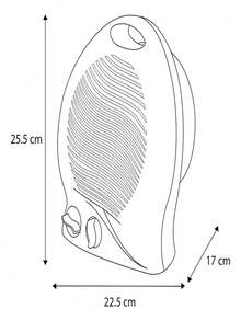 Calefactor Electrico 750W-1500W y Ventilador para Habitacion Pequena - Tipo de Enchufe A USA (110-127V) - Ver 8