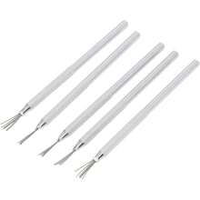 EstiloHerramientas De Aguja De Arcilla Alambre De Pluma Blanca CeráMica Cepillo De Aguja De Acero 5 Piezas CeráMica Arcilla Escultura Ultraligera CeráMica De Plata Herramientas DeVersióN Mejorada - 1 - Ver 1