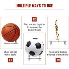 EstiloWADY Soporte De ExhibicióN De Bolas Soporte De Bola De AcríLico Soporte De Almacenamiento De ExhibicióN AcríLico Para Pelota De Baloncesto FúTbol Voleibol Rugby BalóN De Deportes TrofeosVersióN Mejorada - Transparente - Ver 11