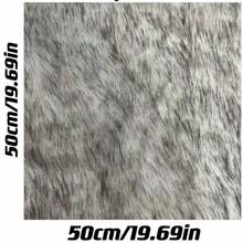 1块长毛绒面料，DIY面具服装角色扮演毛皮面料 - 白底黑尖 - 查看 7