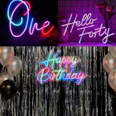 "Sweet & Cool Iridescent Style, Pink-Purple Gradient Neon Sign, Smooth Cursive Font Shape, Iridescent Glow Details, Ambient Decor Light Sign / Confession Decor, Suitable For BFF Gatherings / Birthday Parties / Bedroom Decor,Bedroom Decorations , Wall Decoration ,Men Gifts,Dinosaur,Funny Gifts,Lights For Decoration,