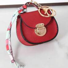 New Mini Saddle Bag Printed Scarf Coin Purse Keychain Multi-Color Versatile Pendant Multi-Functional Small Bag Easy To Carry - màu đen - Xem 11