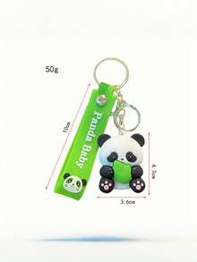 可爱熊猫吊坠卡通毛绒钥匙扣纪念品包包挂件情侣配饰 - 彩色 - 查看 8