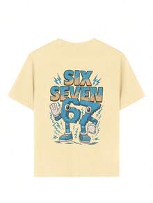 青少年男孩“意大利大脑搞笑数字67表情包”图案T恤，时尚男童夏季短袖T恤，适合休闲、上学和街头穿着。