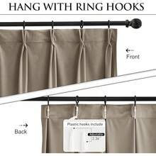 Olive Green Pinch Pleated Curtains 96 Inches Long, Thermal Insulated Window Drapes With Hooks, Soft Track System Panels Living Room, W38 X L96, 2 Panels, Home Decor - 駝色 - 查看 3