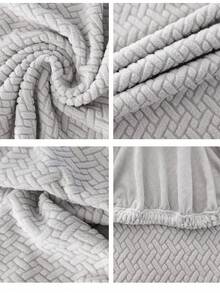 2pcs Abstract Elastic Jacquard Sofa Armrest Covers, Thickened Non-Slip Universal Armchair Protector Soft And Warm Couch Arm Rest Covers, Arm Chair Covers Couch Arm Covers - Light Grey - View 7