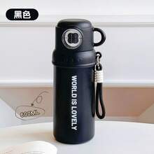 Minimalist Design Insulated Tumbler, One Cup For Three Drinks, Double Tumbler For Students, Portable Stainless Steel Tumbler For Outdoor Use