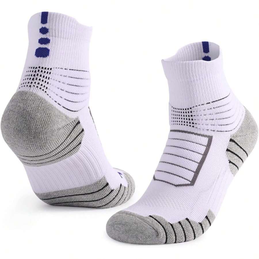 Calcetines de Baloncesto Genéricos, Calcetines Deportivos Transpirables para Exteriores, Calcetines de Correr para Hombres y Mujeres - Negro y verde - Ver 1