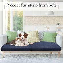 WSXC 8 Pcs Stretch Patio Cushion CoversOutdoor Couch And Sofa Covers Replacement Slipcovers For Patio Furniture Cushion Washable Reusable Furniture Protector Waterproof Navy - Hải quân - Xem 5