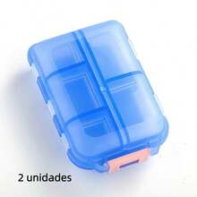 [Portable] Mini Medicine Container – 10 Compartments, Foldable, Makes It Easy To Carry! - Blue - View 6