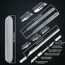 66pcs Carving Craft Blades Assortment (60pcs Blades, 5pcs Blade Holder) With Metal Storage Box, Suitable For Utility Knife Handle, Applicable For Home Decor, Art Carving, Industrial Carving, Plastic Product Trimming, Phone Repair, DIY Manual Tools, Daily Grafting, Pruning, Retractable Knife Handle Installable