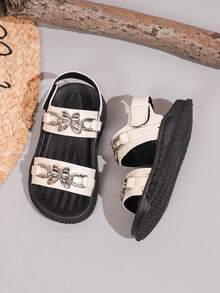 Fashionable Casual Popular New Kids Sandals, Student Summer Beach Shoes, Toddler Non-Slip Soft Bottom Shoes - Beige - View 4