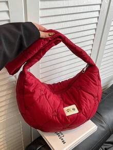 الجاكيت المبطن بالقطن ذو الكتف الواحد هو موضة جديدة، له سعة كبيرة، كاجوال وخفيف الوزن، ومناسب للتنقل. يتميز بتصميم حقيبة الدمبلينج البسيطة - متعدد الألوان - مشاهدة 12