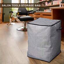 3pcs Set Of Extra Large 47.55 Gallon Checkered Cloth Lightweight Storage Box For Household Large Capacity Clothing And Bedding Storage Bucket, Dustproof And Moisture-Proof Bag, Double Zipper With Handle Storage Box, Ideal Storage Basket For Moving A, Under-Bed Storage,The Material Is Lightweight, Easy To Carry, And Foldable - 格子-3pc - 查看 6