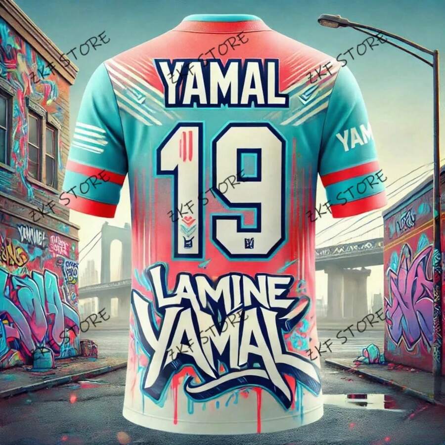 2025 última moda Yamal impreso Fan edición conmemorativa camiseta deportiva entrenamiento de competición al aire libre Jersey transpirable - ZKF-18270 - Ver 1