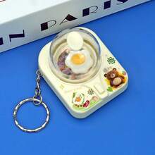 2025 New Mini Creative Cute DIY Surprise Egg Machine Keychain Frying Pan Stress Relief Toy Bag Pendant Gift, Birthday Gift - Christmas Gift - Gift - Perfect Gift - Gift - Multicolor - View 10