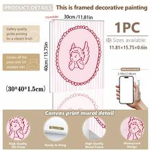 1幅装裱帆布墙画，粉色丘比特艺术，时尚心形，粉色嘴唇印花浪漫墙饰，粉色女孩装饰，情人节装饰，爱情装饰，结婚礼物，情人节海报，周年纪念装饰，现代家居装饰，房间装饰，宿舍装饰，卧室装饰，客厅装饰，浴室装饰，情人节海报，礼物，节日装饰 - 彩色 - 查看 44