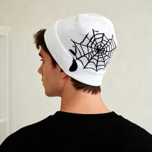 冬季针织帽 字母提花针织帽 秋冬户外骑行保暖帽 百搭嘻哈街头帽 - 彩色 - 查看 3