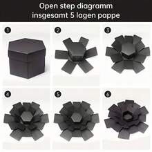 Includes Instruction Manual, Gift Box, Geometric Cube Photography Studio Tabletop Backdrop, 3D Gift Surprise Photo Album, Christmas Gift, New Year Gift