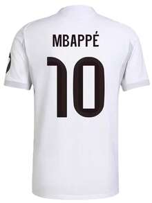 25 26 Home 10# Mbappe Short Sleeve Soccer Jersey - trắng - Xem 1