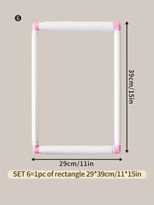 1 khung thêu chữ thập thủ công DIY màu trắng, khung thêu kim đột lỗ, được lắp ráp bằng phương pháp ghép nối, làm từ ống tròn PVC chất lượng cao dày 2cm, rất chắc chắn và bền, cho hiệu ứng thêu phẳng, đặc biệt thích hợp cho các loại vải thêu khổ lớn. - trắng - Xem 20