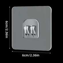 5pcs Heavy Duty Adhesive Hooks, Reusable Sticky Wall Hangers For Bathroom, Kitchen, No Drilling Required, Strong Load-Bearing Removable Wall Hooks For Tile, Glass, Wood, Painted Walls And Smooth Surfaces, Waterproof Rust-Resistant Finish, Seamless Damage-Free Hanging Solution For Towels, Robes, Utensils, Keys, Coats, Decorative Lights, Plants; Easy Peel-And-Stick Installation