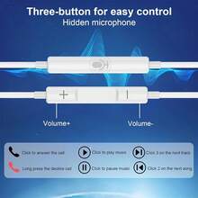 2-Pack USB C Headphones For IPhone 17 16 15 Pro Max, Type C Headphones With Microphone And Volume Control, Wired USB C Headphones For Galaxy S25 S24 S23 S22 S21 S20 Ultra, Note 10/20 - White USB-c Headphones - View 4