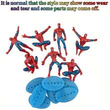 Marvel 漫威7件套蜘蛛侠玩偶，复仇者联盟超级英雄，汽车装饰，创意玩偶装饰，桌面汽车装饰，适合作为生日礼物、新年礼物、情人节礼物、复活节礼物。（随机款式） - 彩色 - 查看 5