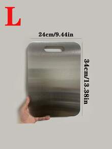 1/3pcs Titanium Gold 304 Stainless Steel Cutting Board - Antibacterial Kitchen Chopping Board For Meat, Fruit And Vegetables, Non-Slip And Easy To Clean, 2025 Christmas Gift - Silver - View 13