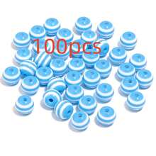 40/100pcs Resin Flat Round Eye Beads, Devil's Eye, Chicken Eye, DIY Jewelry Making Supplies - Navy Blue - View 6