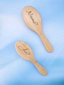 Custom Wood Air Cushion Comb, Personalized Detangler Brush, Customized Hair Brushes For Women, Customizable Name Hair Brush, Hairbrush, Scalp Massage Tool, Hair Brush For Men, Wedding Gift, Wooden Comb, Travel Comb, Valentine'S Day, Gifts For Mothers, Family, Sisters, Bedroom, Couples, Square, Oval