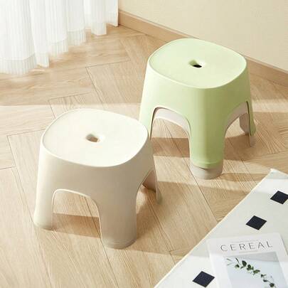 Plastic Stool, Thickened Household Stool For Living Room, Coffee Table, Children, Bathroom, Shower, Shoe Changing