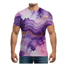 Camiseta Tie Dye para Hombre Camiseta con Estampado Arcoris Colorido para Hombre Camiseta Tie Dye Casual de Manga Corta - Teñido anudado 10 + CH - Ver 3