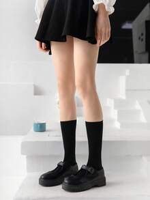 3pairs Solid Socks - White - View 5