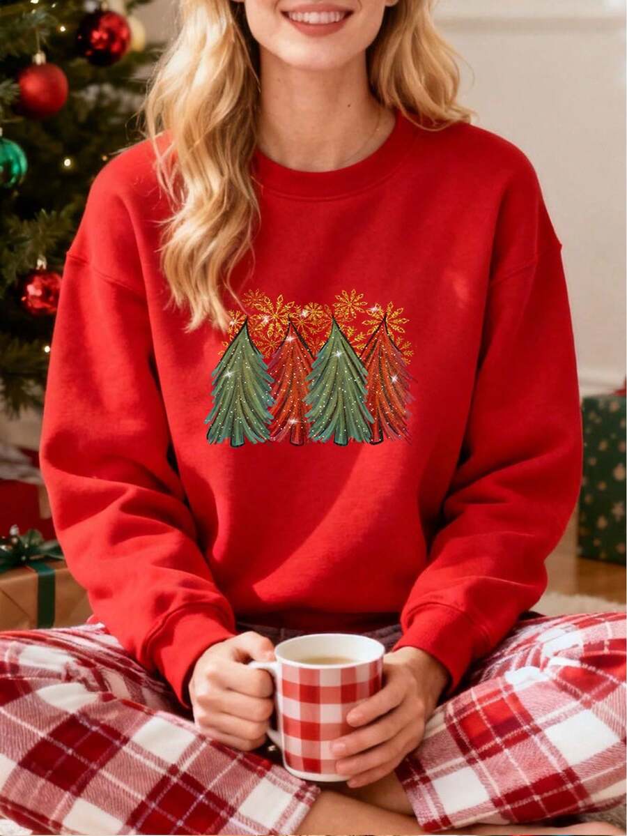 Women Sports Sweatshirts - Red - View 1