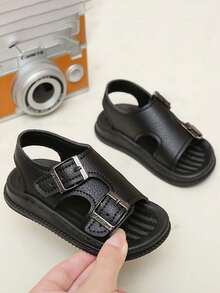 1双经典时尚新款儿童软底凉鞋 - 黑色 - 查看 2