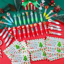 CZWZ 20Pcs Mini Multicolor Pens In One 4-In-1 Cute Pens Bulk For Kids, Fun Kawaii Ballpoint Pens For Birthdays And Children's Party Favors Gifts Teacher School Supplies - 30套-聖誕快樂 - 查看 4