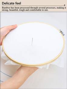 3pcs Beige Bamboo Material DIY Hand Embroidery Hoops, Embroidery Stretcher, Embroidery Frame, Dreamcatcher Wind Chime Hanging Ring Accessories, Can Be Used As Home Decor, Wind Chime Decor, Outdoor Lawn Wedding Hanging Decor, Wall Hanging Decor, Halloween & Christmas Decor, Phone, Key Chain, Bag, Clothing Hanging Decor, Desk, Bedside Decor, Car Interior Hanging Decor, Etc.