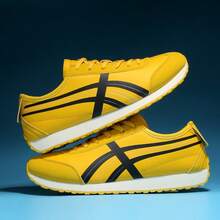 复古厚底休闲运动鞋，百搭情侣鞋 - 黃色 - 查看 4