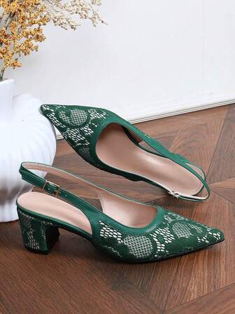 2026 Neue Damen Mode Mary Jane Plateau-Absatz Sandalen ohne Rückteil, einfarbige Spitze Zehen Slip-On High Heels, vielseitige formelle Damen High Heel Sandalen, bequem & elegant Braut Hochzeitsschuhe, geeignet für Pendeln, Outdoor, Party, Alltag, River Island schwarze dekorative Mesh High Heels für Damen