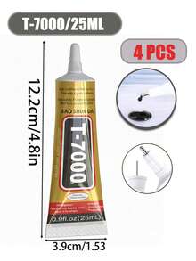 T7000 Black Contact Cellphone Tablet Repair Adhesive Glue - 15ML 25ML 50ML 110ML With Fine Needle Tip For Screen, Frame, LCD Seal